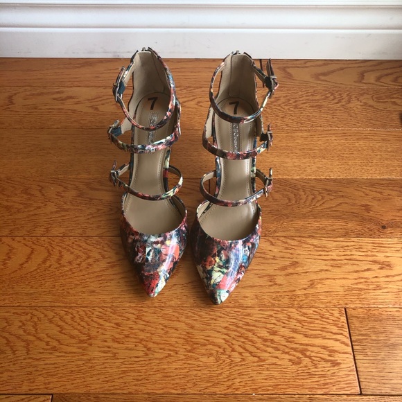 BCBGeneration Gladiator Buckle Strap Heel Shoes - Picture 3 of 16